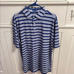 Blue Striped Polo Shirt